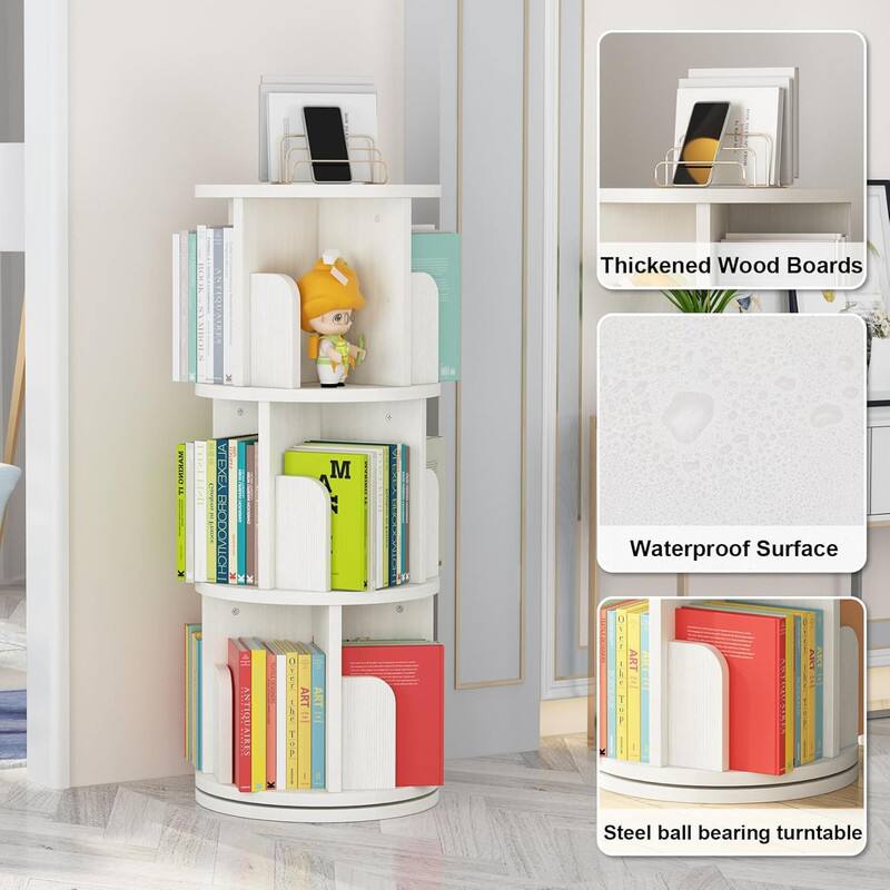 Thickened Wood Boards  
Waterproof Surface  
Steel ball bearing turntable