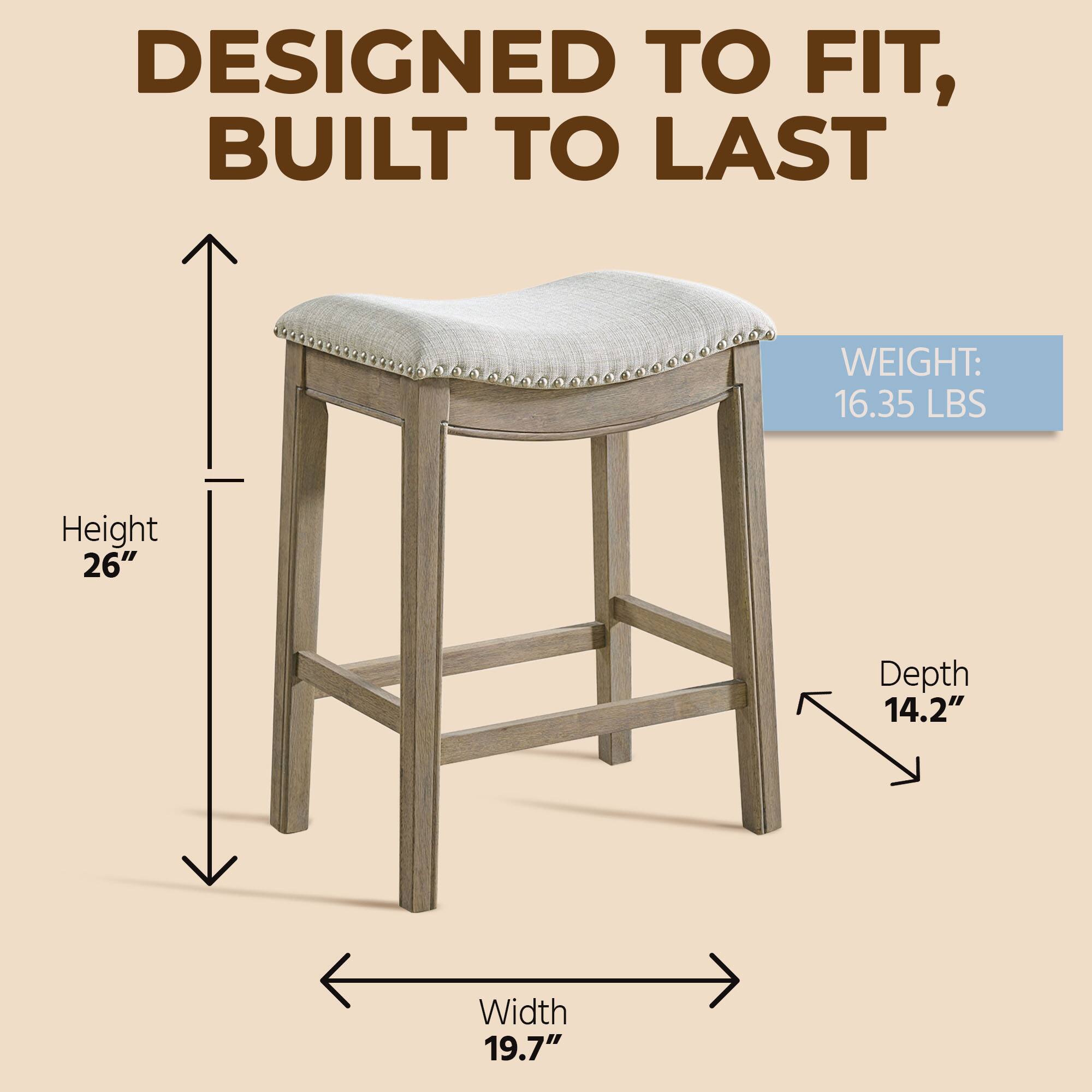 DESIGNED TO FIT, BUILT TO LAST  
WEIGHT: 16.35 LBS  
Height: 26"  
Depth: 14.2"  
Width: 19.7"