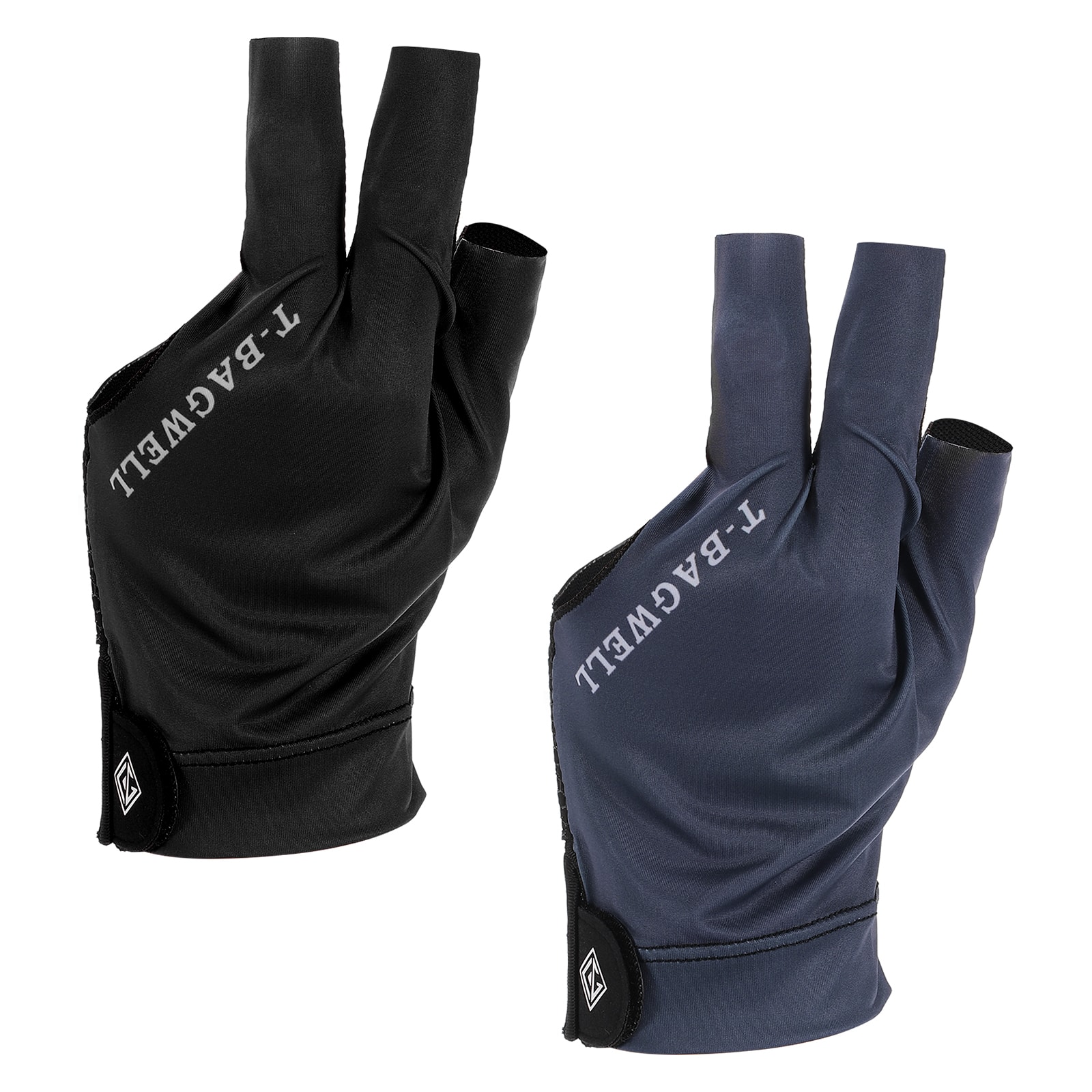 Unique Bargains - 3 Finger Pool Glove Left Hand, Billiard Gloves for Shooter Carom Pool Snooker Cue Accessories 2pcs - Fits Men Women - Black, Blue price history on PriceWatchPro