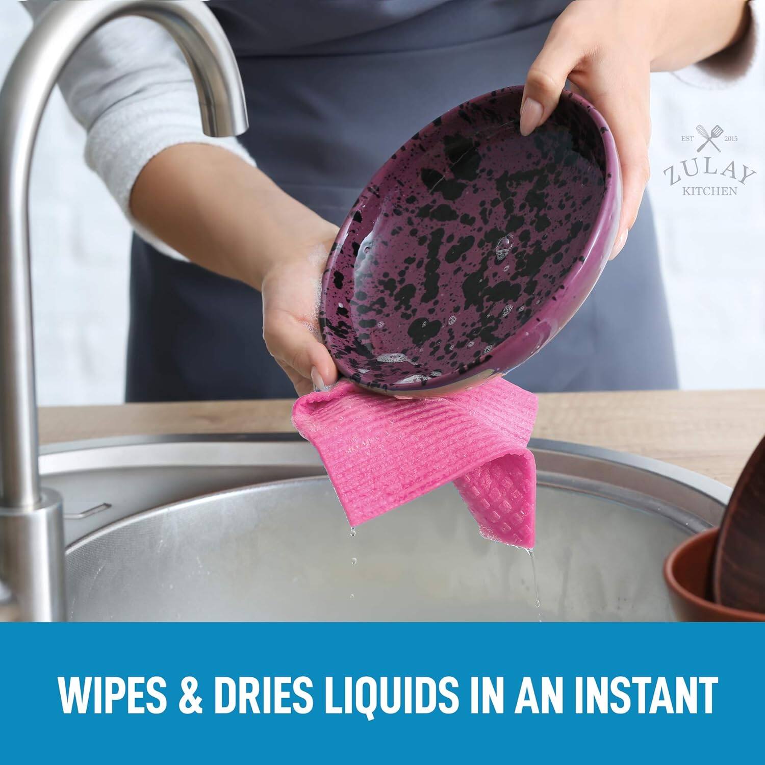 ENT 2015 LULAY KITCHEN  
WIPES & DRIES LIQUIDS IN AN INSTANT