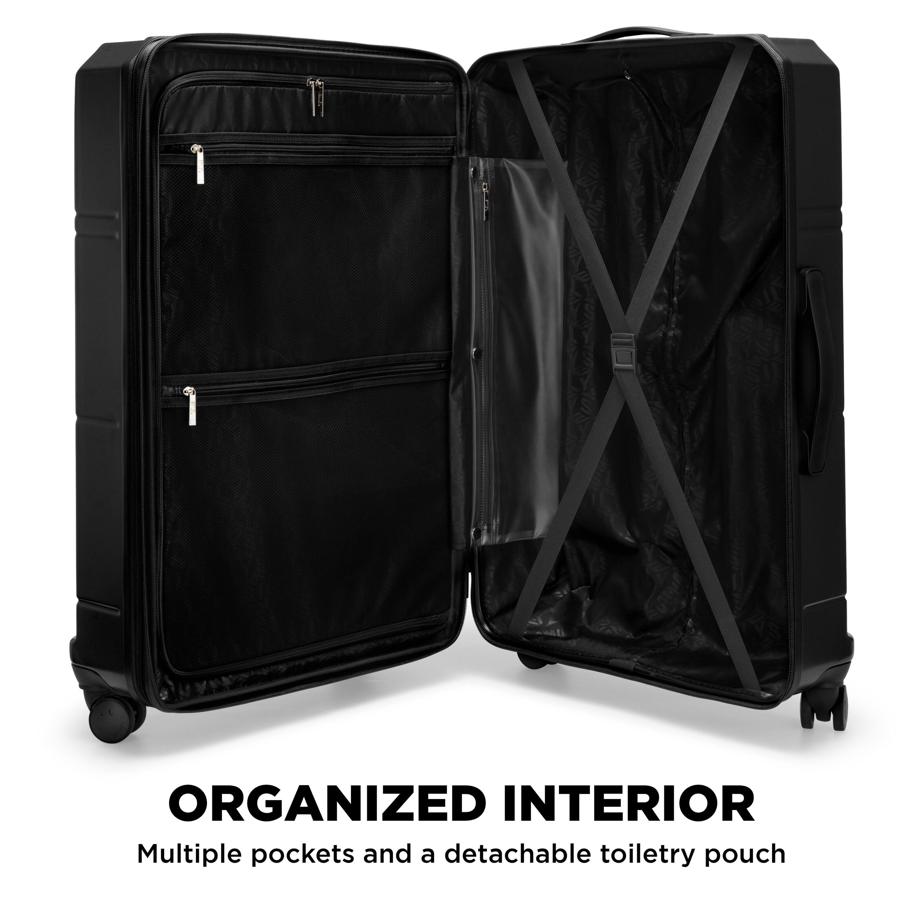 ORGANIZED INTERIOR  
Multiple pockets and a detachable toiletry pouch