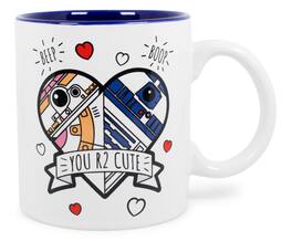 Silver Buffalo - Star Wars "You R2 Cute" Ceramic Coffee Mug | Holds 20 Ounces | Toynk Exclusive - Blue