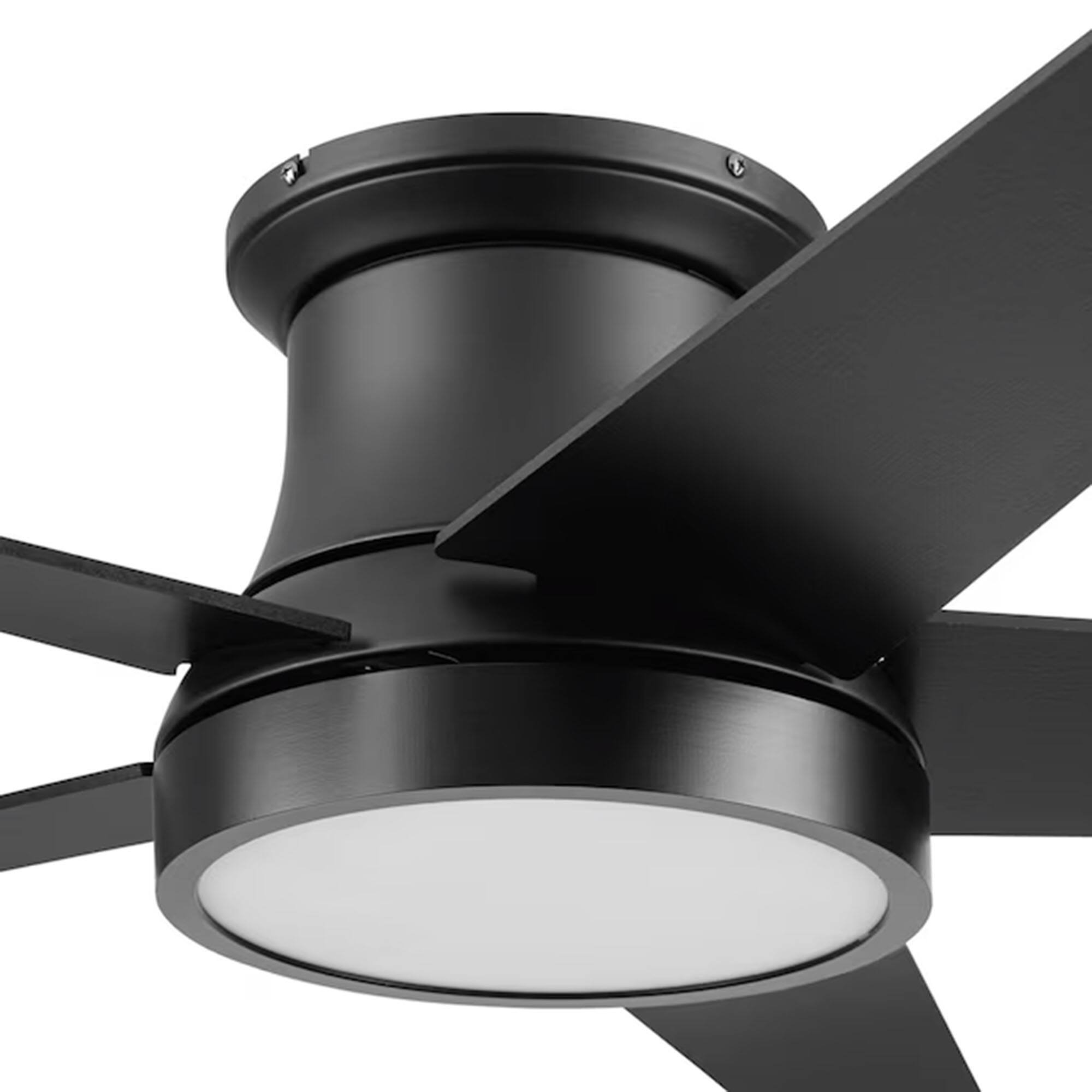 Alt View 8. Honeywell - Honeywell 52" Modern Ceiling Fan LED Remote 5 Blade Indoor Tynesdale, Black - Matte Black.
