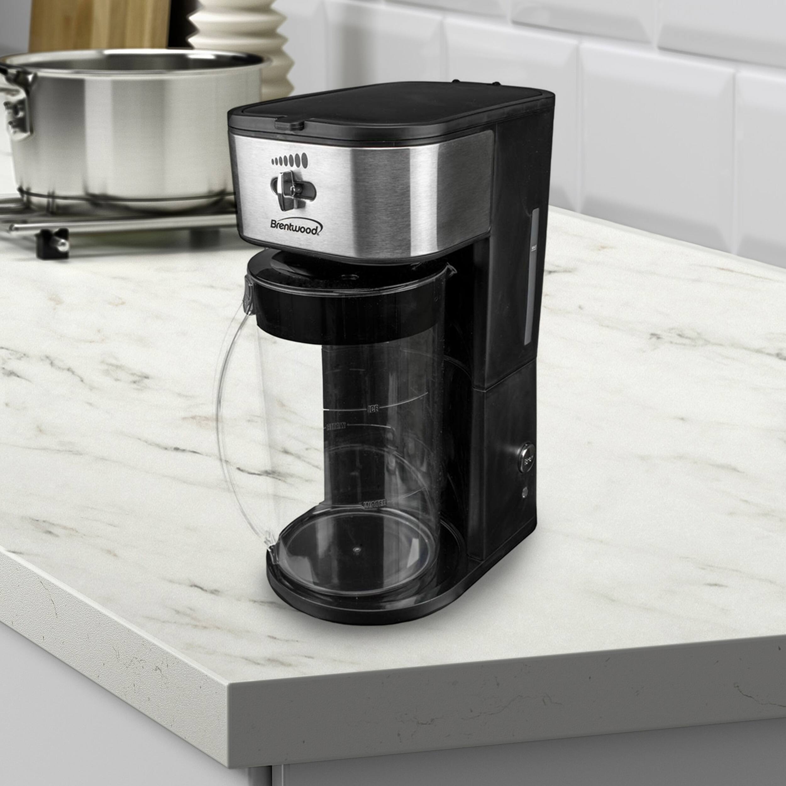Alt View 1. Brentwood - Brentwood Iced Tea and Coffee Maker in Black with 64 Ounce Pitcher - Black.
