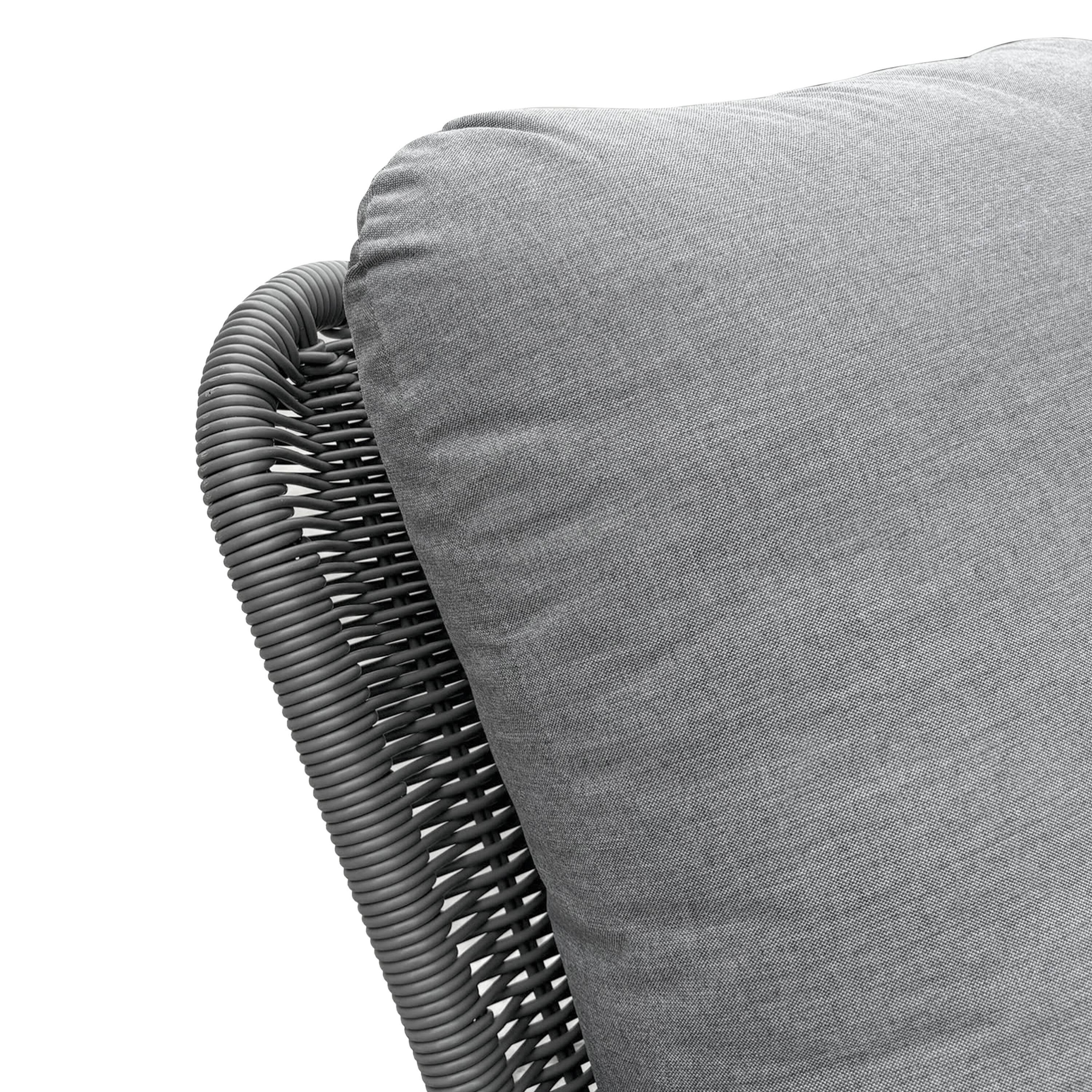 Alt View 7. Tiramisubest - [Set of 2] Minimalist Wicker Rocking Chair with Polyester Cushions and Wooden Frame for Indoor and Outdoor Spaces,Gray - Gray.