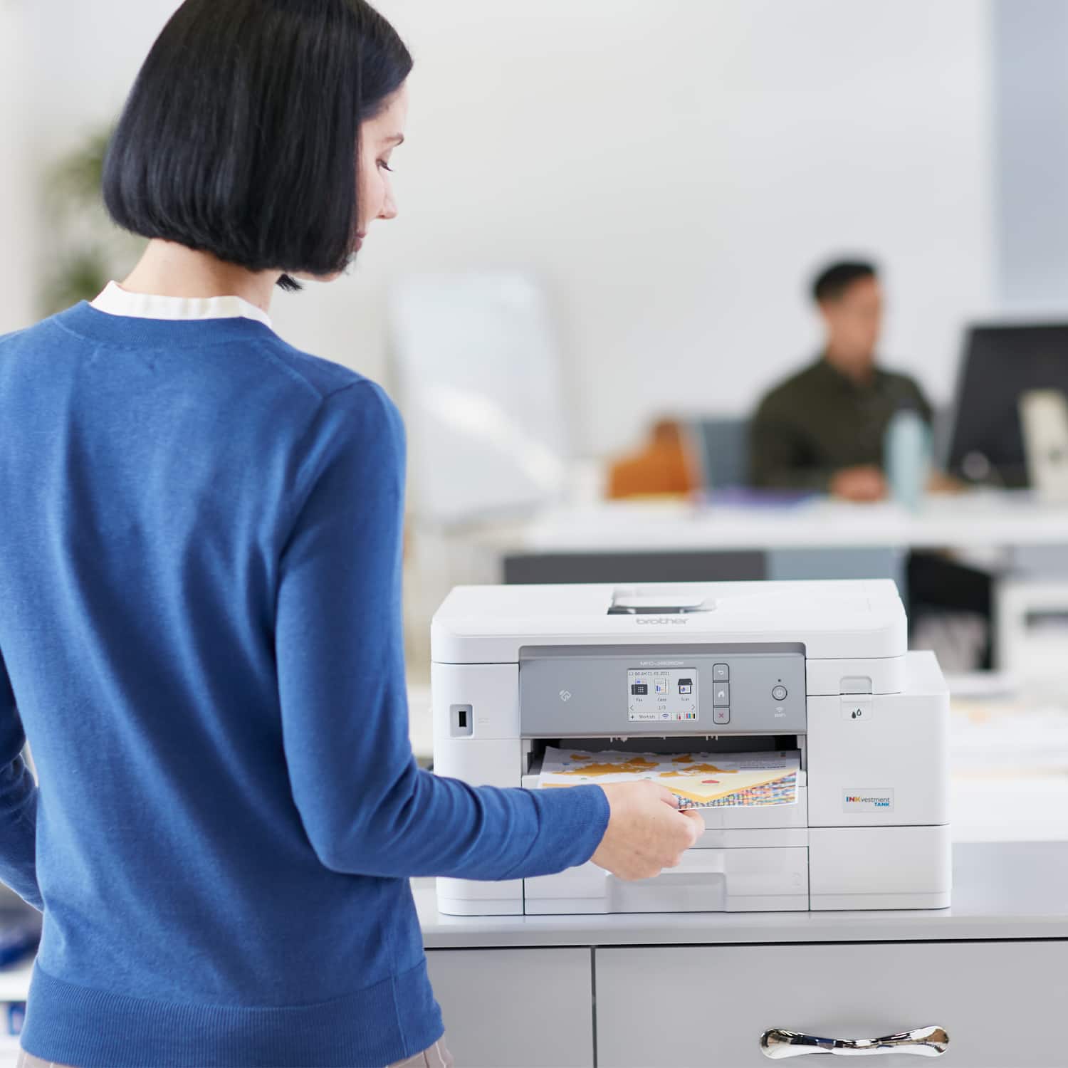 Alt View 19. Brother - INKvestment MFC-J4535DW Wireless All-in-One Inkjet Printer with Up to 1-Year of Ink in-box - White/Gray.