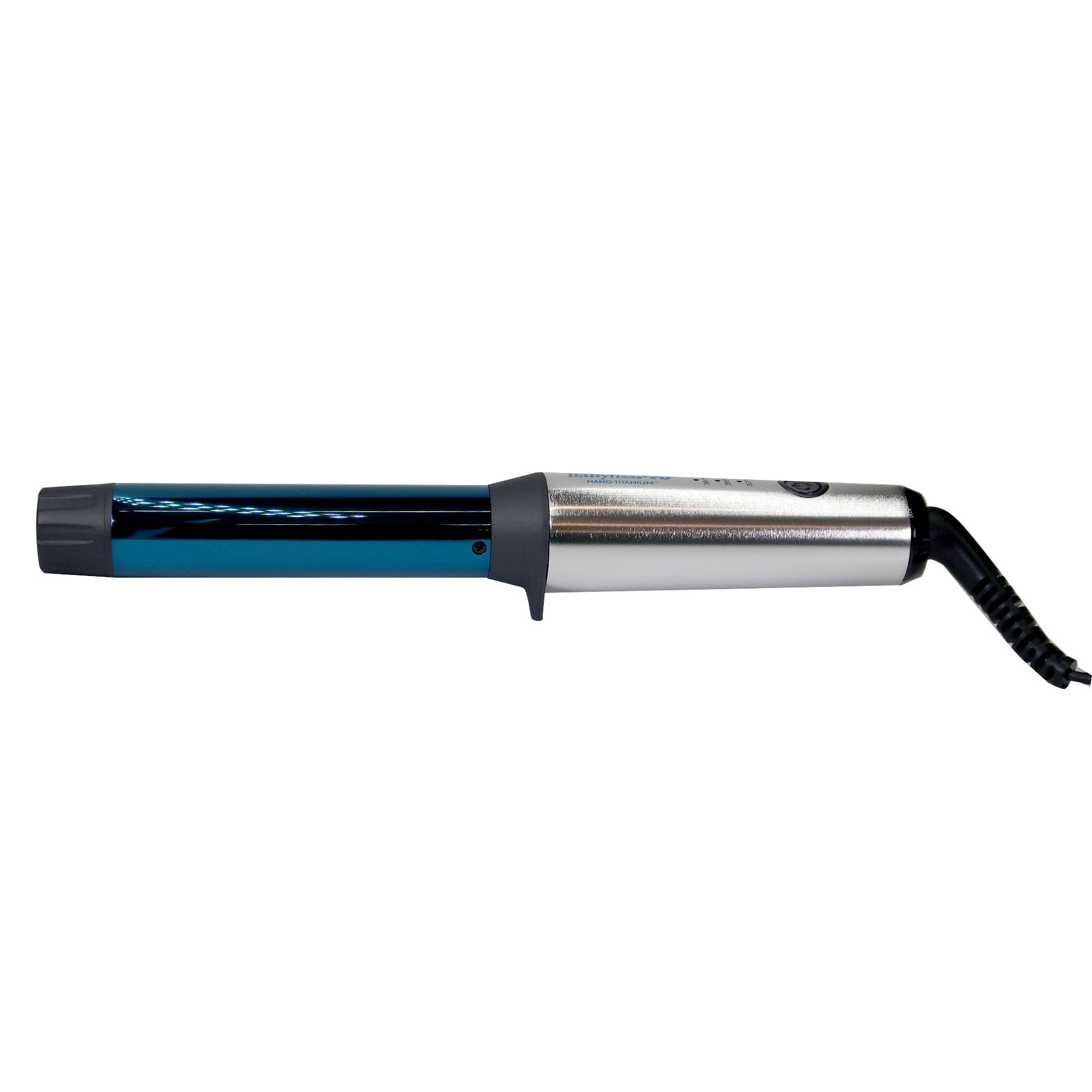 Left. Babyliss - Babyliss Pro Nano Titanium 1" Compact Full Power Curling Wand with 3 Heat Settings #BNTMWUC - Blue.