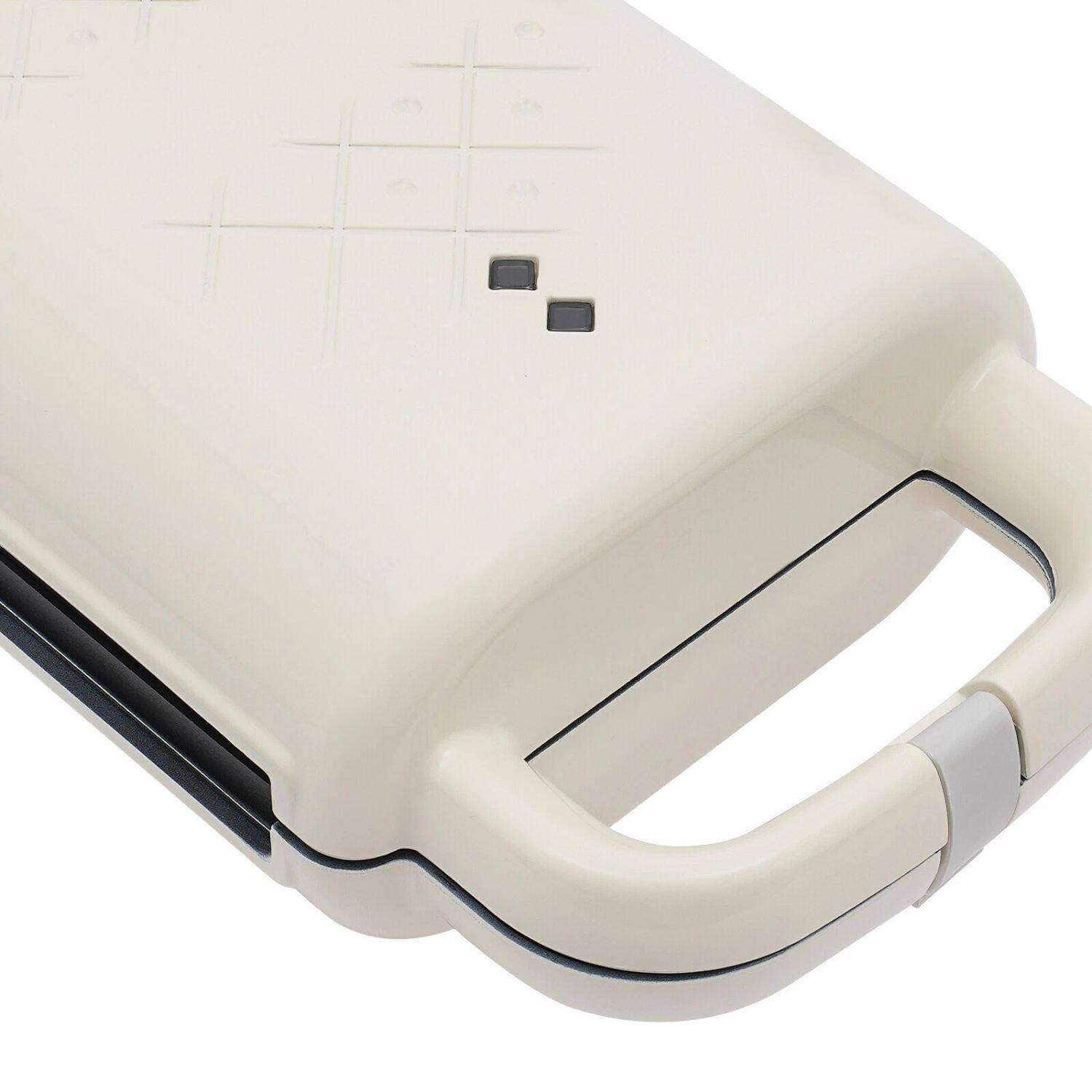 Alt View 5. Home Collection - Portable Sandwich Maker Breakfast Machine – Compact Non-Stick Sandwich Press - Black / White.