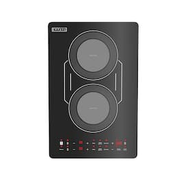 Empava - 12 in. Portable 2 Burners Induction Cooktop Countertop Stove - Black