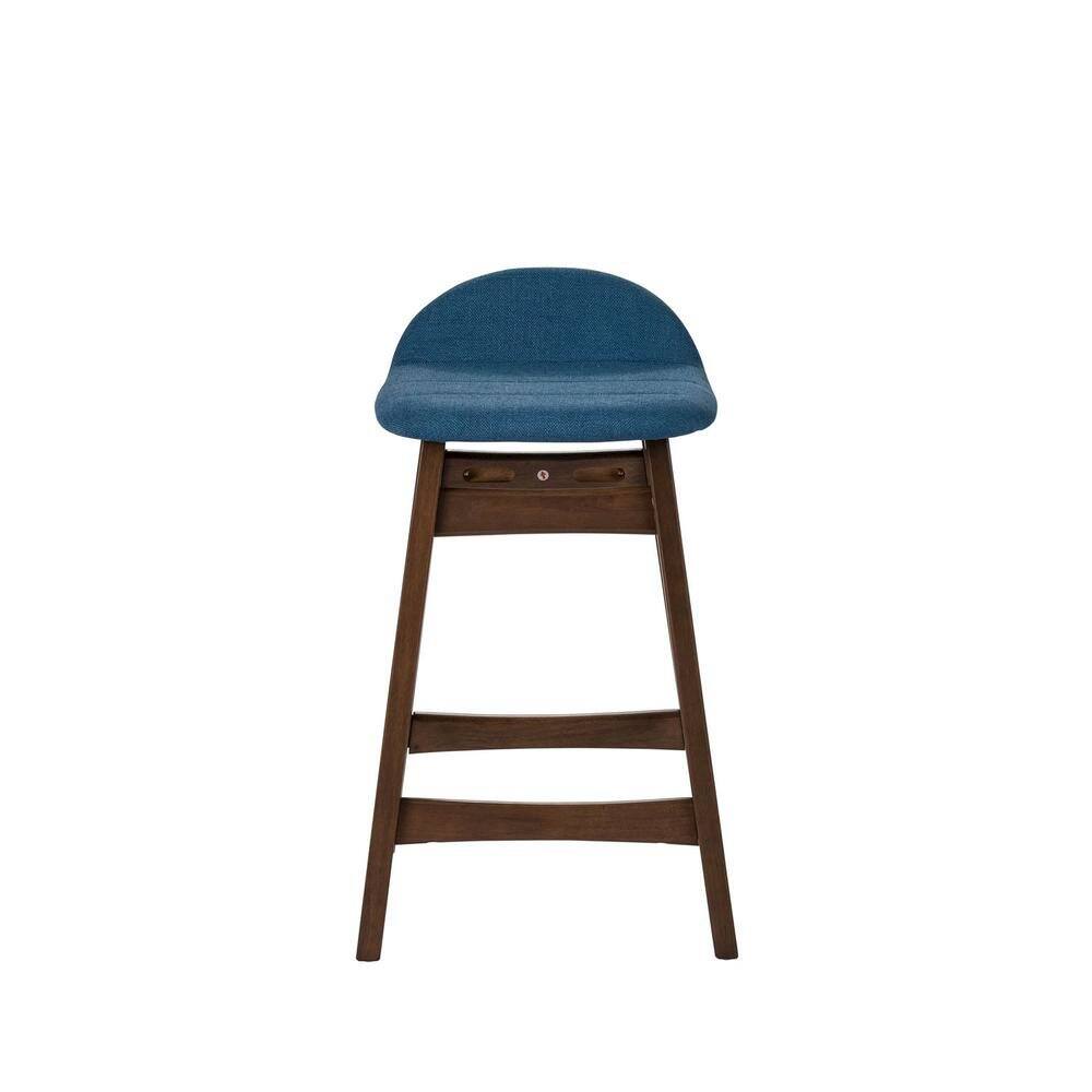 Back. Starlight Canyon Home - Brown Wooden Counter Height Chair with Back – Stylish Bar Stools for Kitchen - Brown.