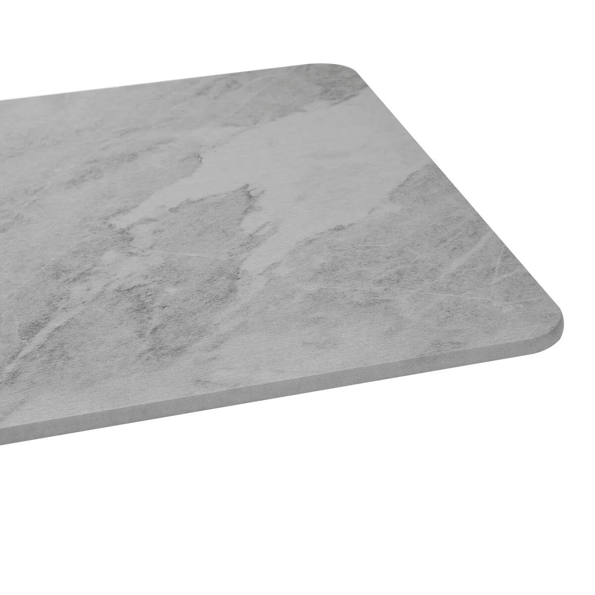 Left. J&V TEXTILES - 24'' x 15'' Diatomaceous Quick-Drying Stone Bath Mat - GREY MARBLE.