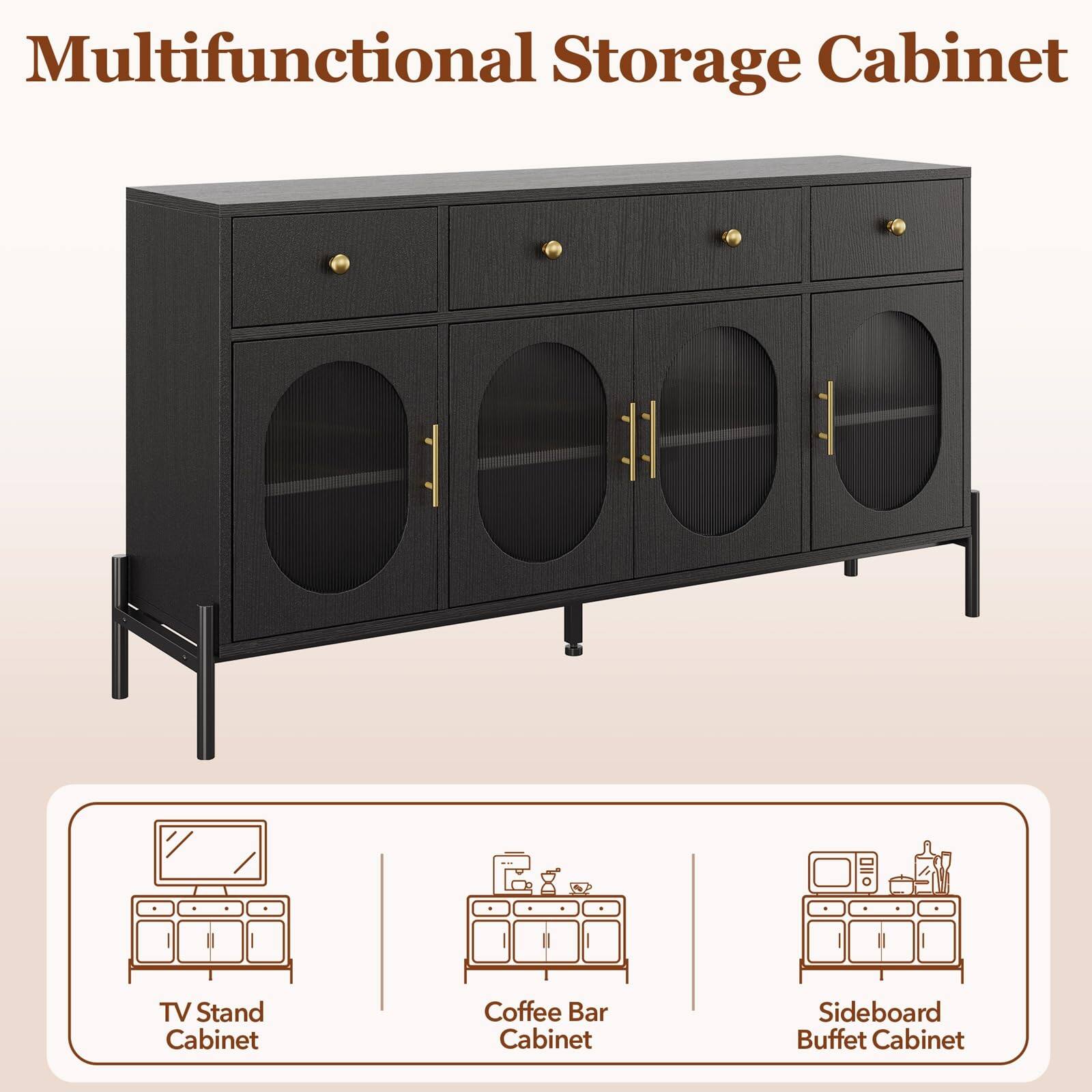 Multifunctional Storage Cabinet

TV Stand Cabinet  
Coffee Bar Cabinet  
Sideboard Buffet Cabinet