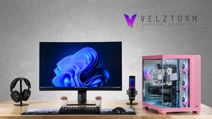 Velztorm Upgraded Pink Fultix Desktop PC (AMD Ryzen 5 5500, 32GB DDR4 ...