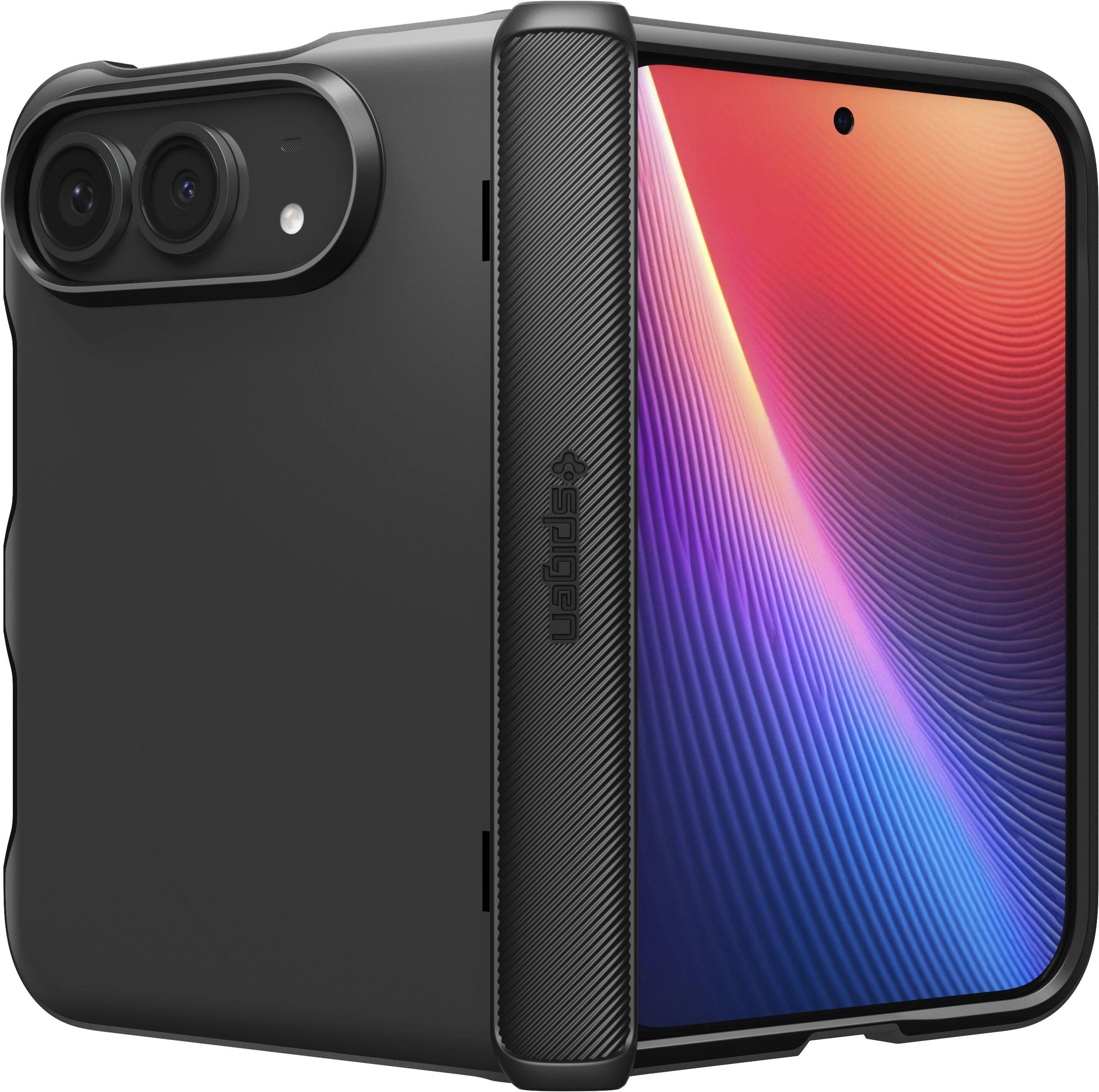 Angle. Spigen - Spigen Slim Armor Pro MagFit for iPhone Duo - Black.