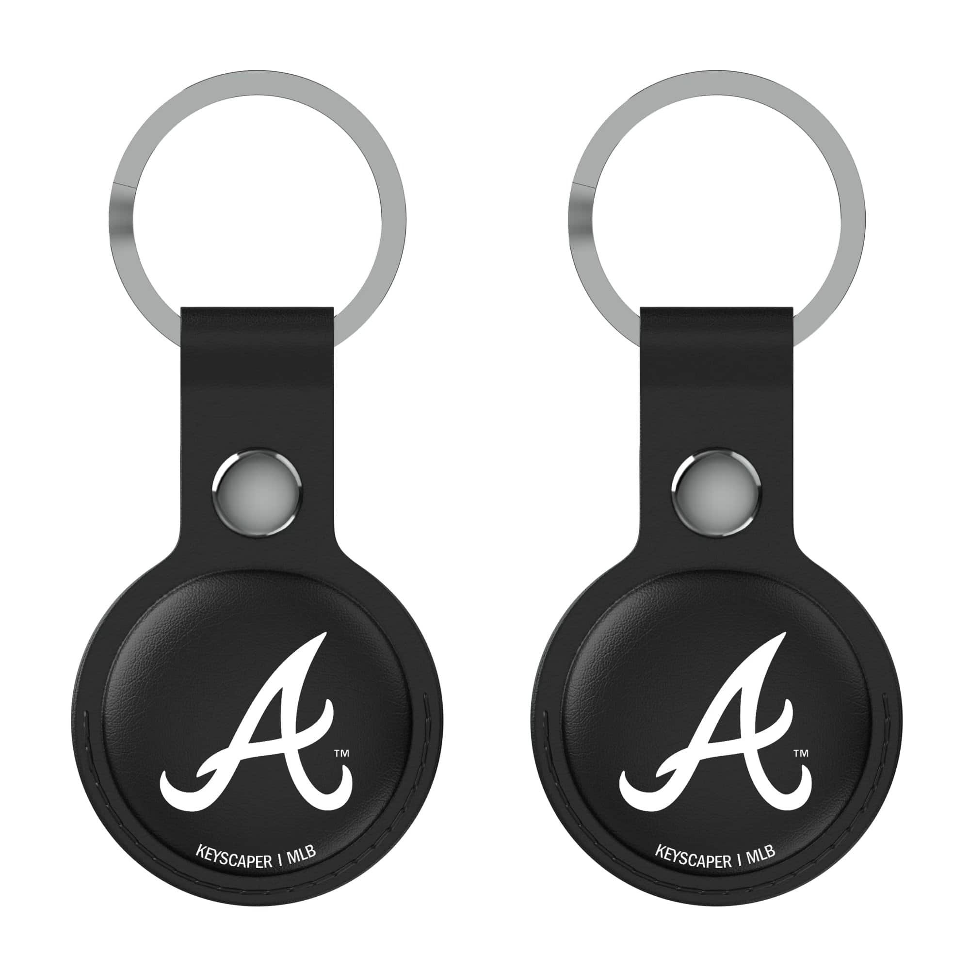 Keyscaper - Atlanta Braves Two-Pack AirTag Holders - No Size - Black