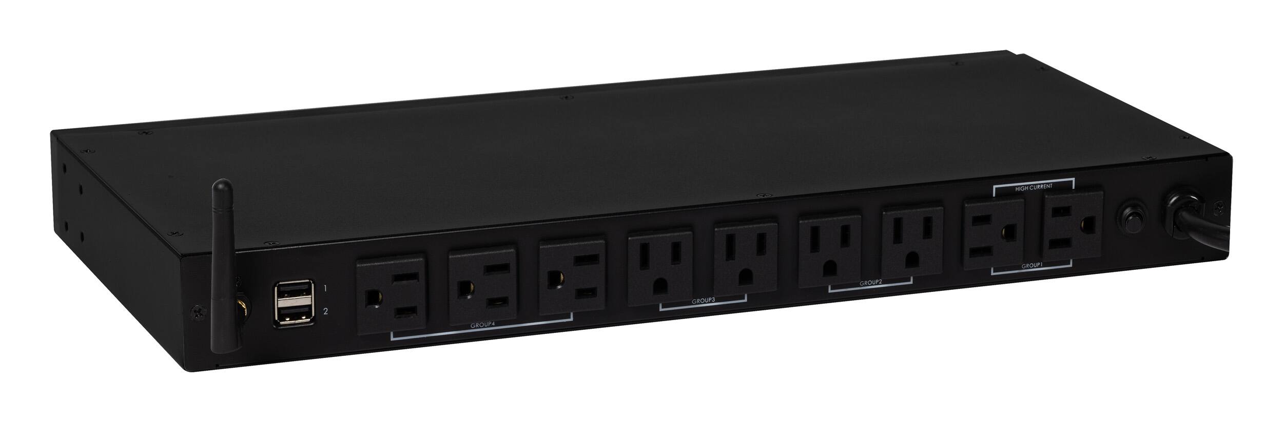 Alt View Zoom 13. ELAC ProteK - 10 Outlet/2 USB Component 6480 Joules Surge Protector/Power Conditioner - Black.