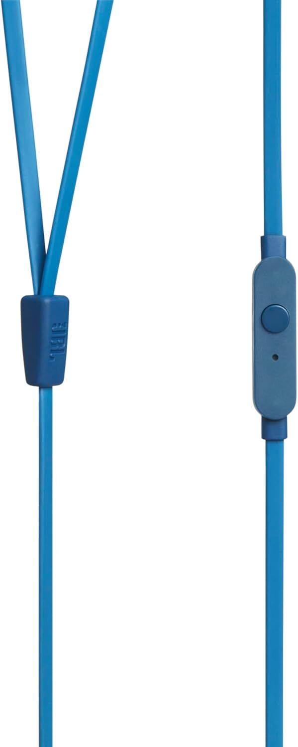 Angle. JBL - JBL TUNE 110 BLUE In-Ear Tangle-Free Wired Headphones (Blue).