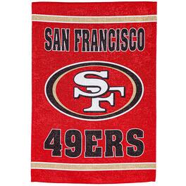 Evergreen Enterprises - San Francisco 49ers 28" x 44" Double-Sided Embossed Suede House Flag - Multicolor