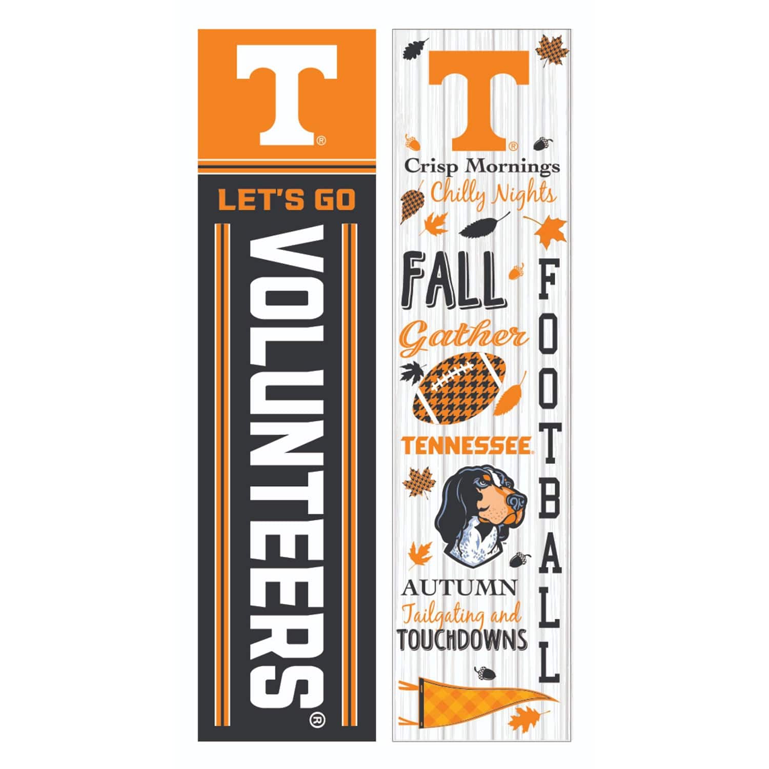 Evergreen Enterprises - Tennessee Volunteers 47" Double Sided Fall Leaner Fan Sign - Multicolor