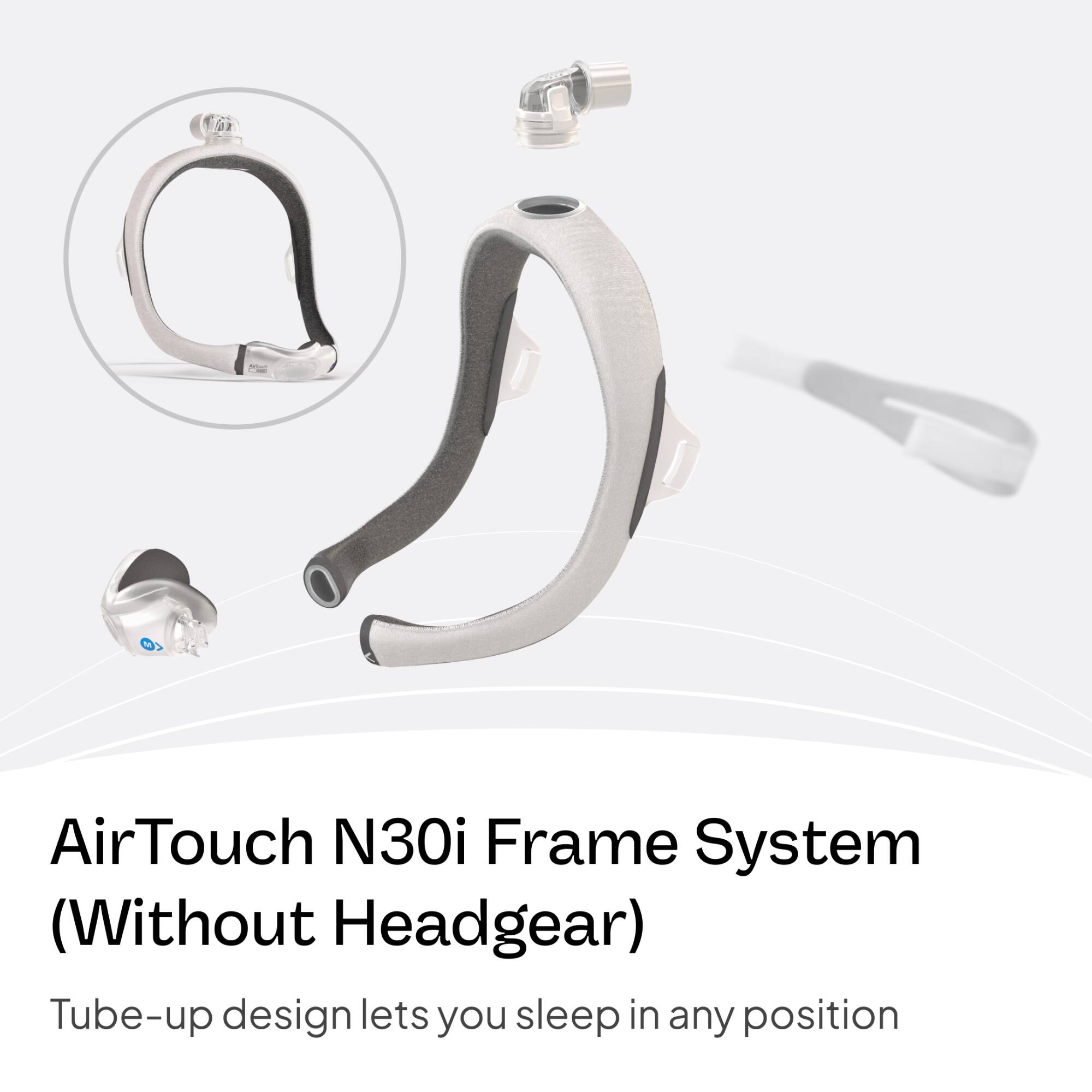 AirTouch N30i Frame System (Without Headgear)  
Tube-up design lets you sleep in any position