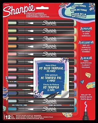 Sharpie - Creative Markers Liquid Ink Marker, Bullet Tip, 12/Pack (2209910) - Assorted Colors