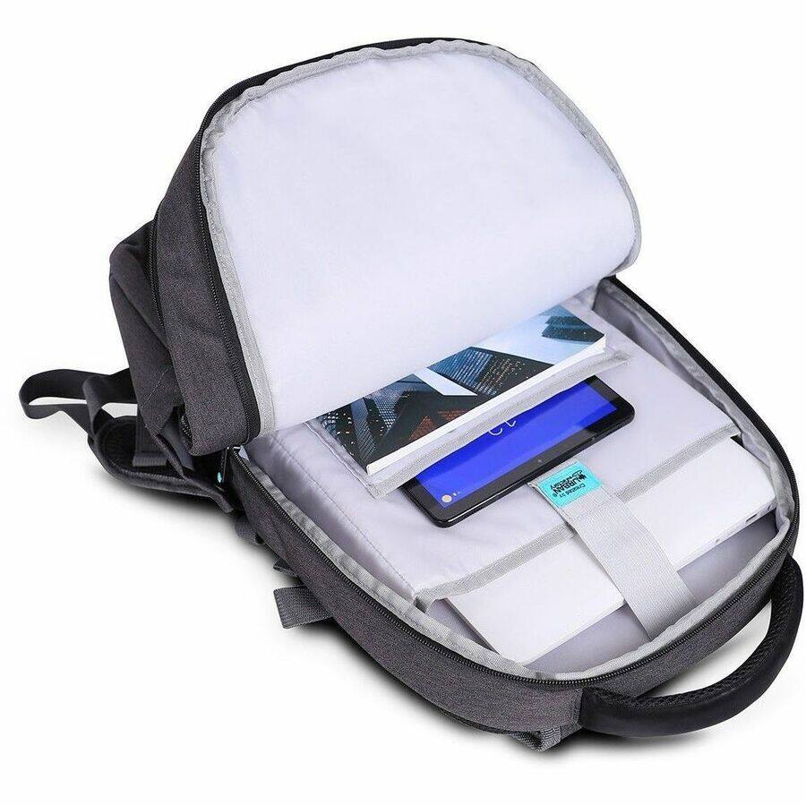 Alt View 1. Urban Factory - Urban Factory HEAVEE GREEN Carrying Case (Backpack) for 10.5" to 14.1" Notebook - Dark Gray - Water Resistant, Shock - Dark Gray.