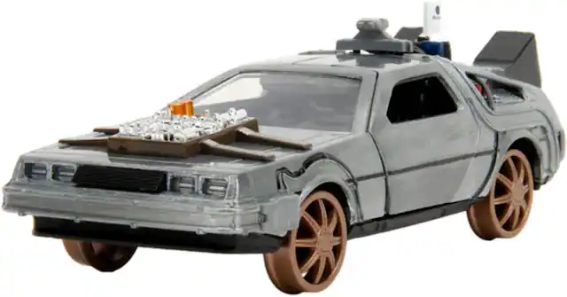 Front. Jada Toys - Jada Toys - 1:32 Back to the Future - Time Machine Railroad Wheels - Collectibles - Multicolor.