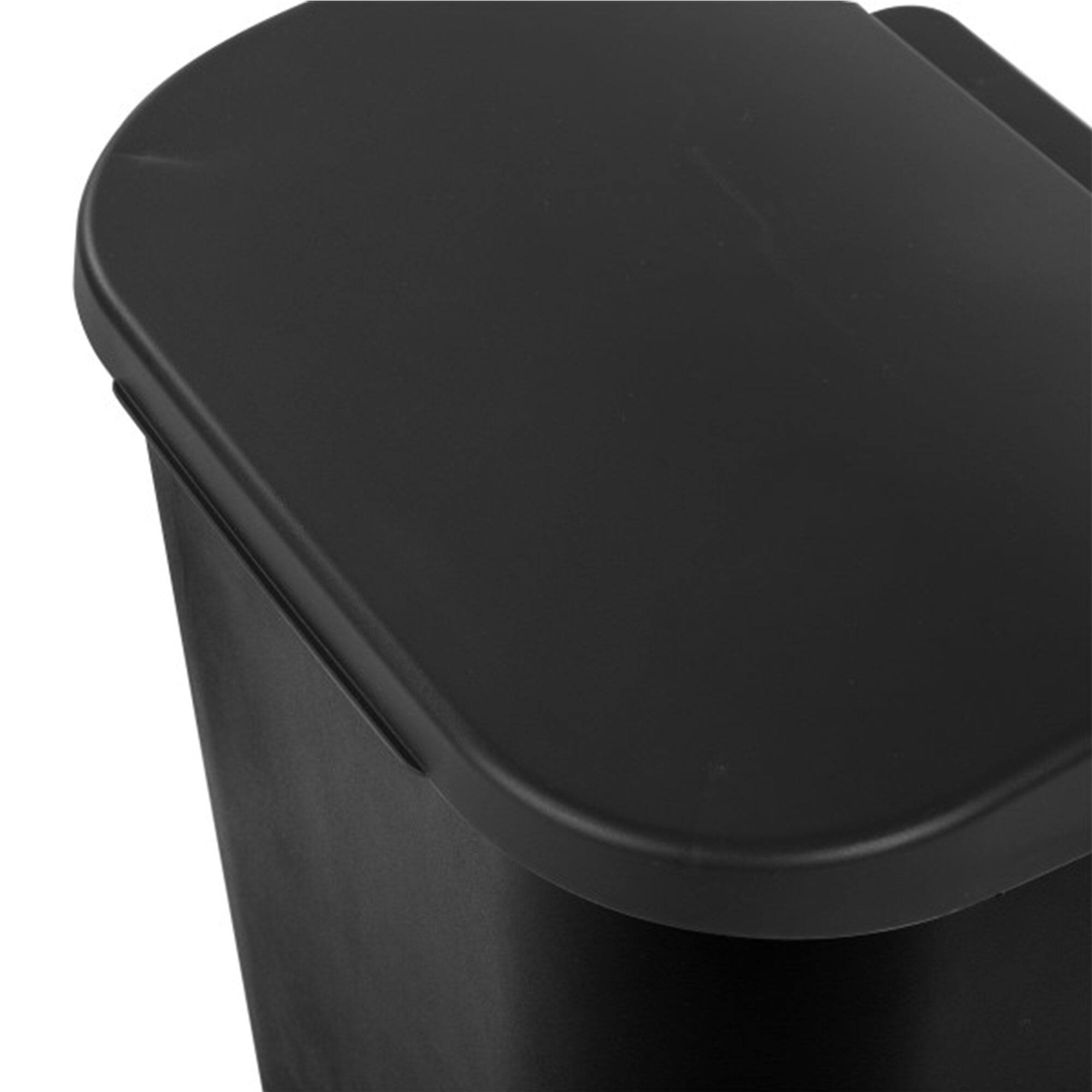 Alt View 5. Sterilite - Sterilite 11.3 Gal Lift Top Lid Kitchen Trash Can Wastebaskets, Black (24 Pack) - Black.