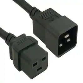 Sanoxy - Cables and Adapters; 10ft 14 AWG 15A 250V Power Cord (IEC320 C20 to IEC320 C19) - Black