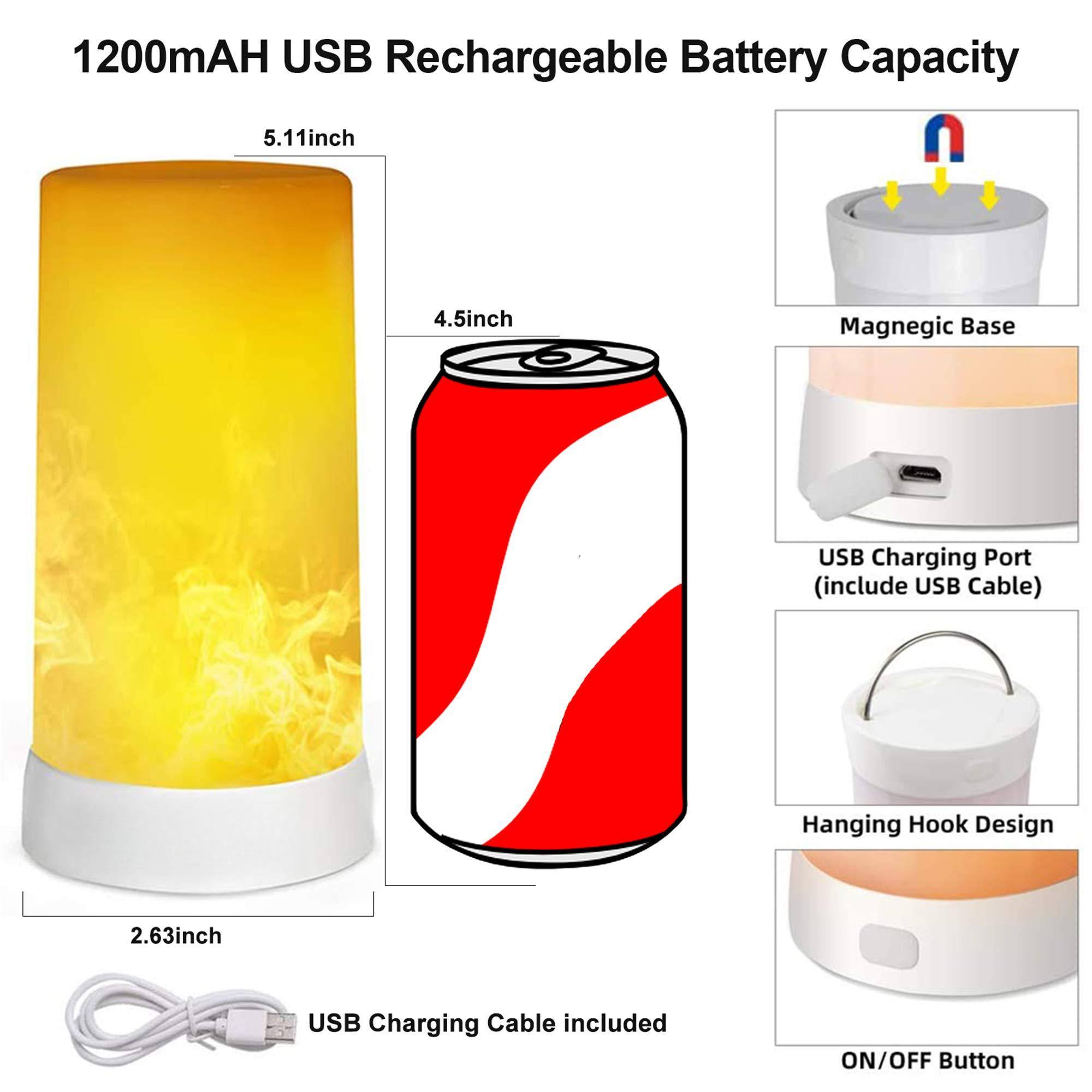 1200mAH USB Rechargeable Battery Capacity

- 5.11 inch
- 4.5 inch
- 2.63 inch

Features:
- Magnetic Base
- USB Charging Port (include USB Cable)
- Hanging Hook Design
- ON/OFF Button

USB Charging Cable included
