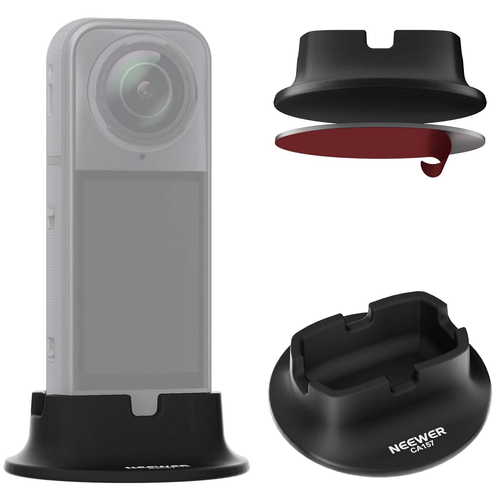 Neewer - Silicone Desktop/Car Base for Insta360 X5/X4, Non-Slip, Anti-Scratch, CA157