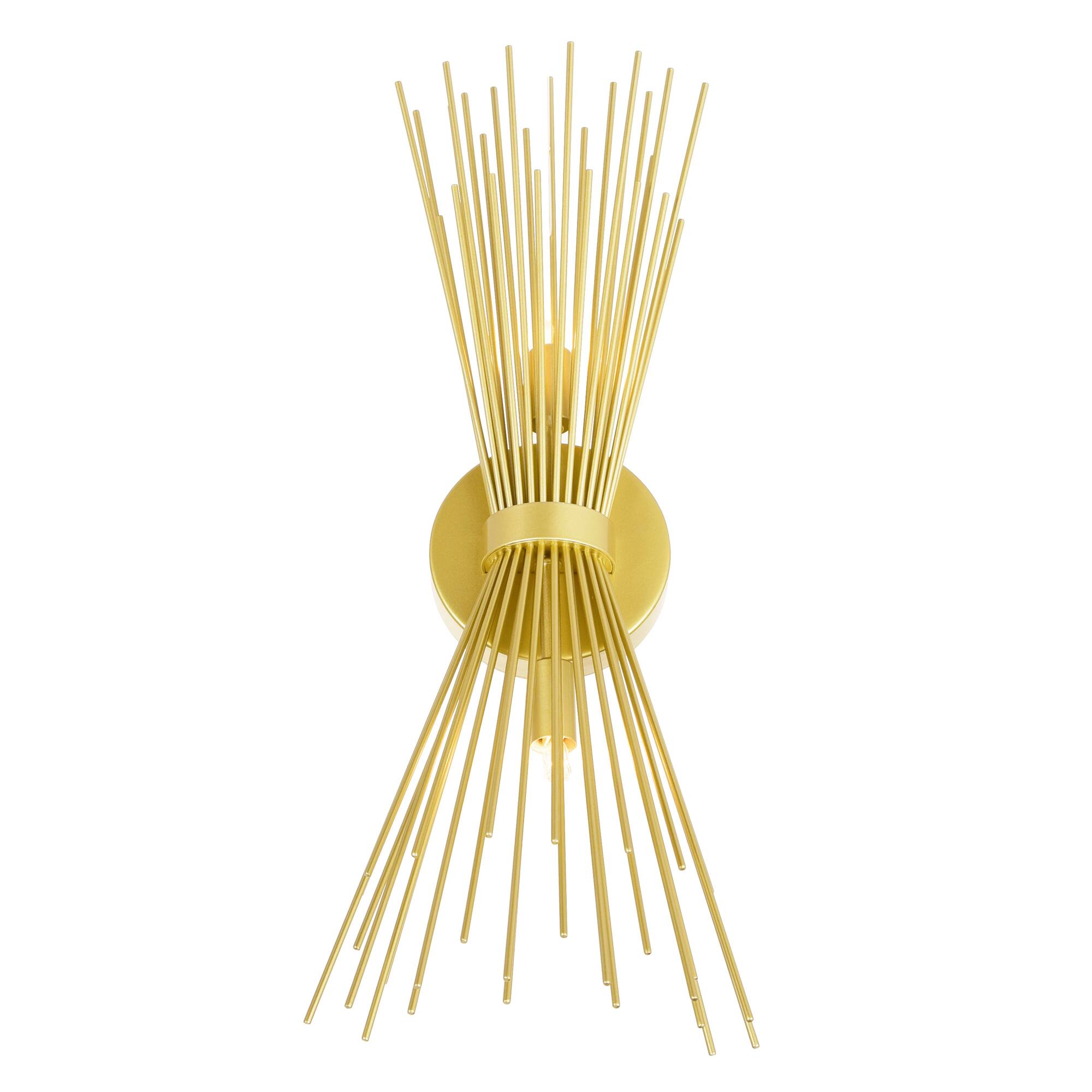 Back. CWI Lighting - Savannah 2 Light Wall Sconce With Gold Leaf Finish - Gold Leaf.