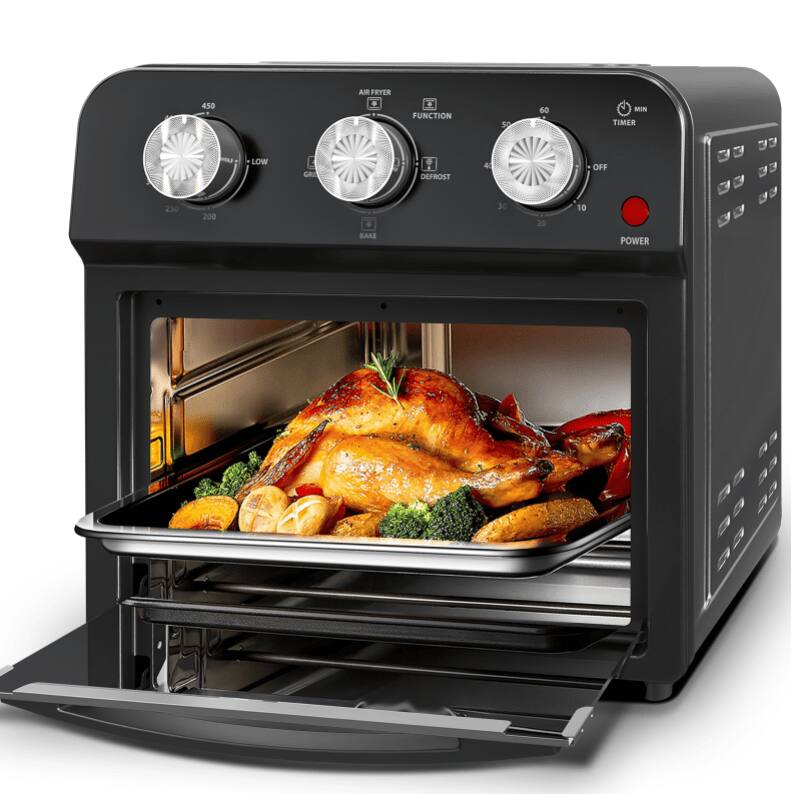 450 AR FRYER  
FUNCTION  
60 MIN TIMER  
LOW  
DEFROST  
OFF  
230  
200  
BAKE  
30  
20  
0  
POWER