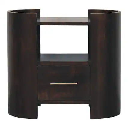 Front. Artisan Furniture - Artisan Furniture Solid Wood Valencia Bedside - Brown.