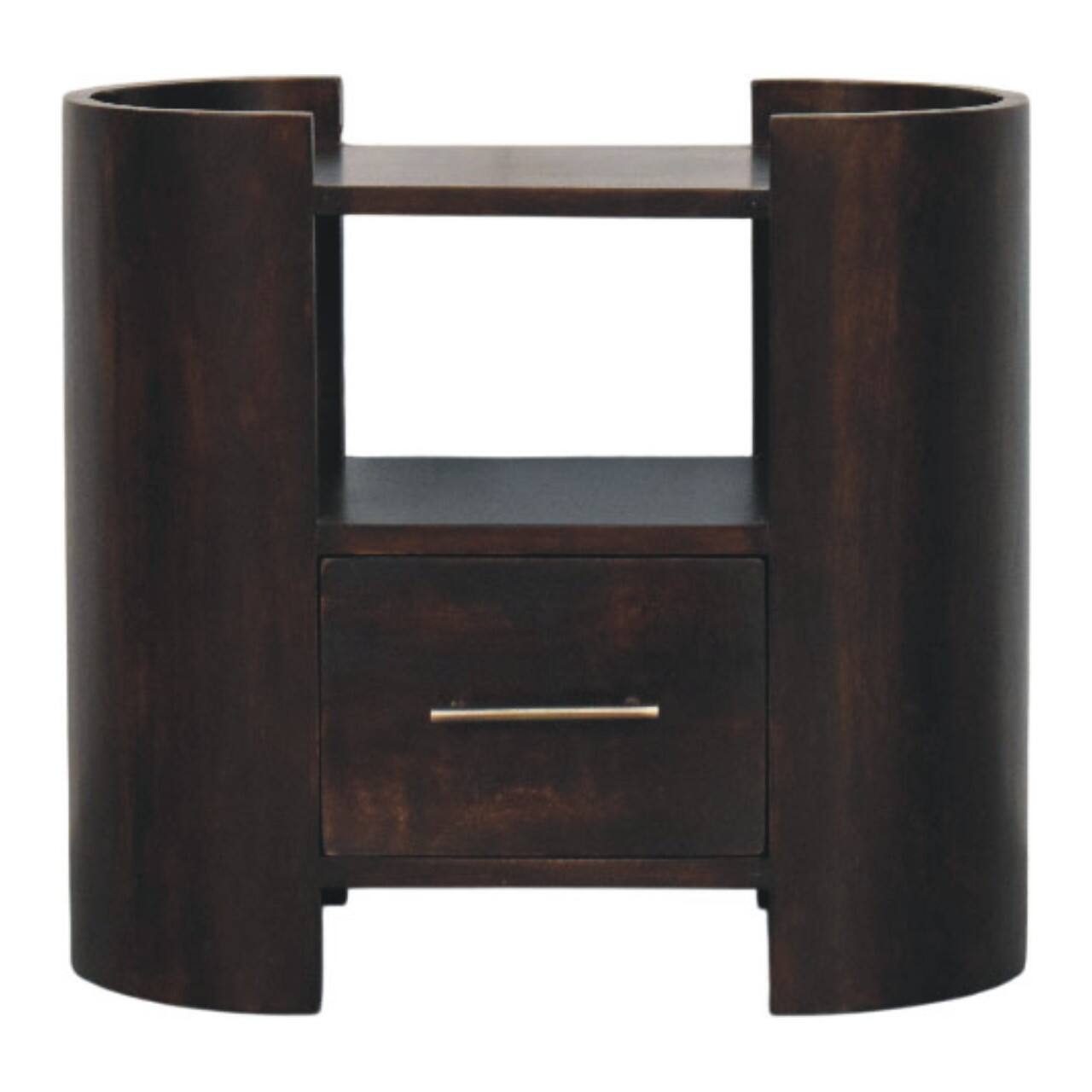 Front. Artisan Furniture - Artisan Furniture Solid Wood Valencia Bedside - Brown.