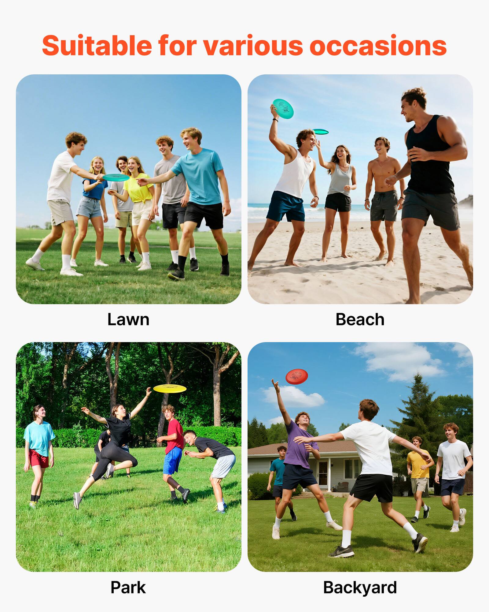 Suitable for various occasions

Lawn

Beach

Park

Backyard