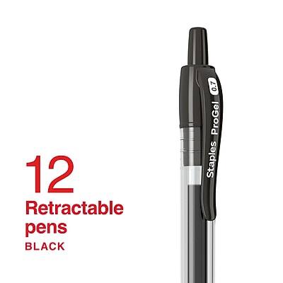 12 Retractable Pens  
BLACK  
Staples ProGel