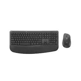 Logitech - Signature Comfort Plus Combo MK880 Wireless Keyboard and Mouse for Business - Wireless - Black