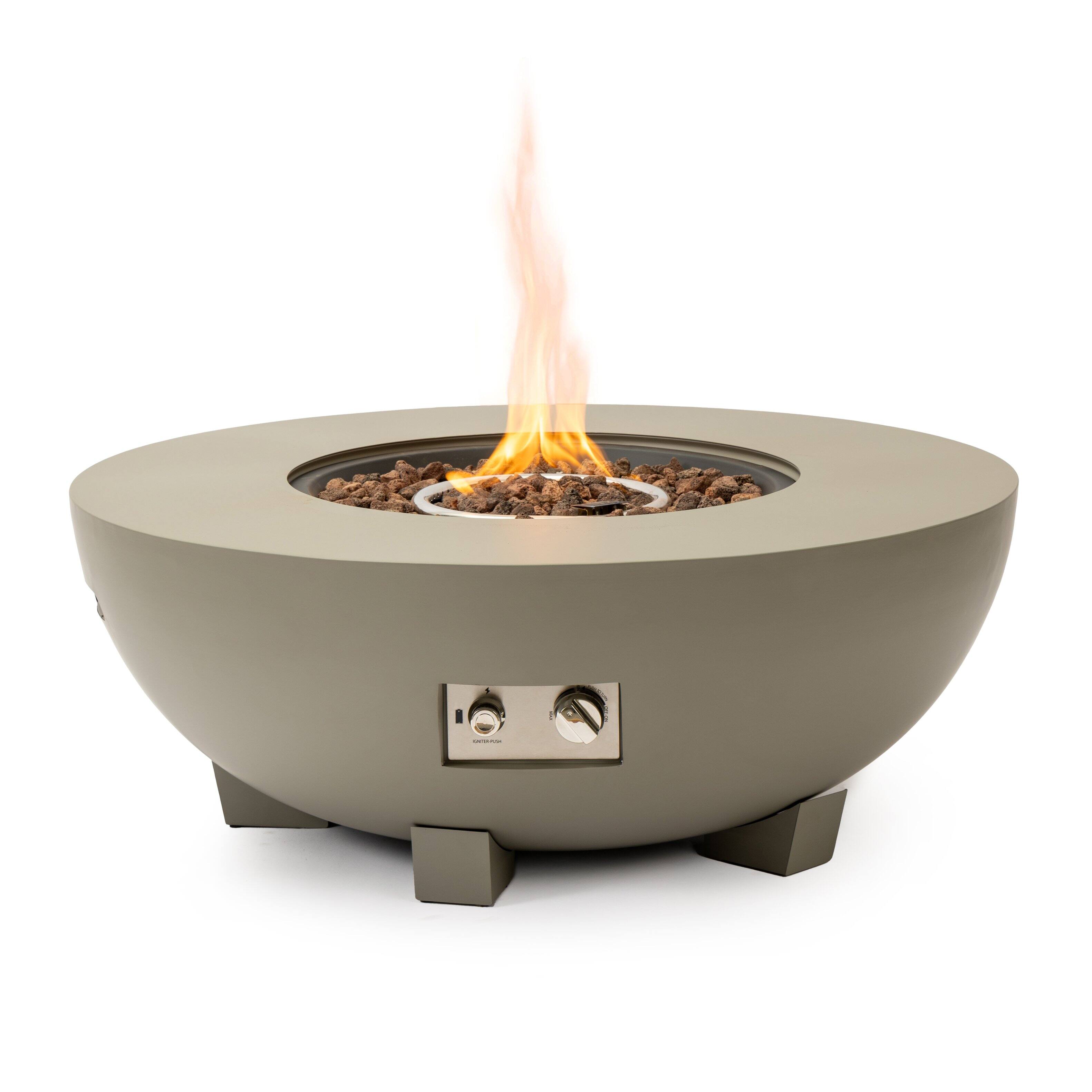 Alt View 4. PexFix - 36" Round Propane Fire Pit Table, 50,000 BTU Outdoor Heater with Push-Button Ignition for Patio - Grey.