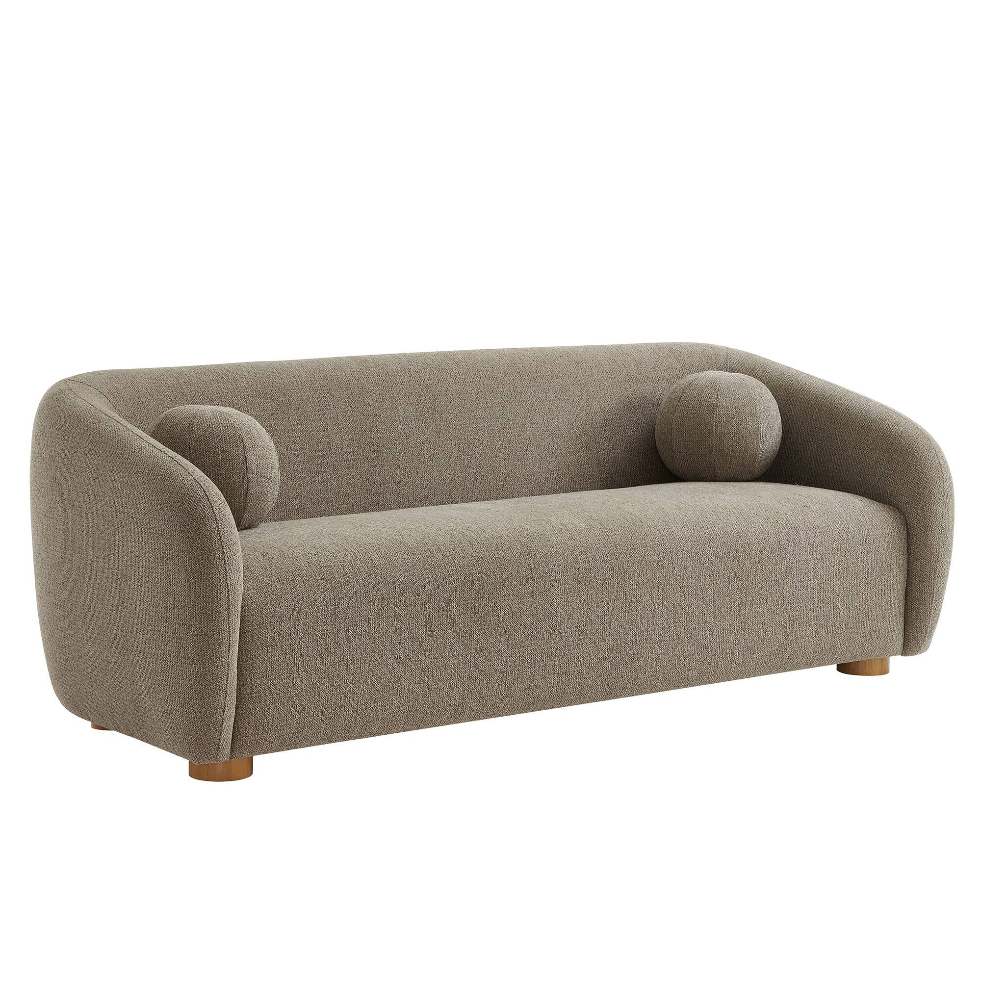 Front. Modway - Holland 85" Chenille Fabric Sofa by Modway - Brown.
