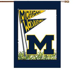 Magnolia Lane - Michigan Wolverines 28" x 40" Double-Sided House Flag - Multicolor