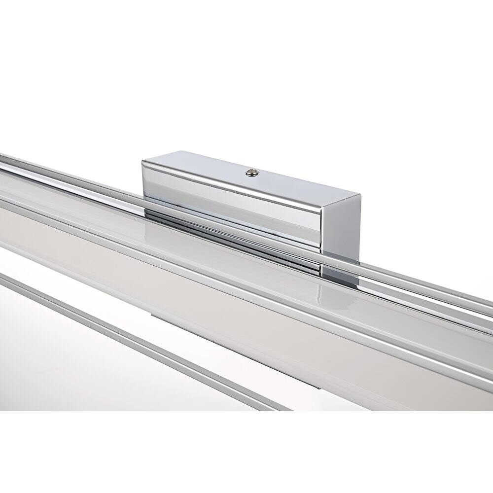 Alt View 2. Living District - Aden 24 Inch Led Wall Sconce In Chrome - Chrome.