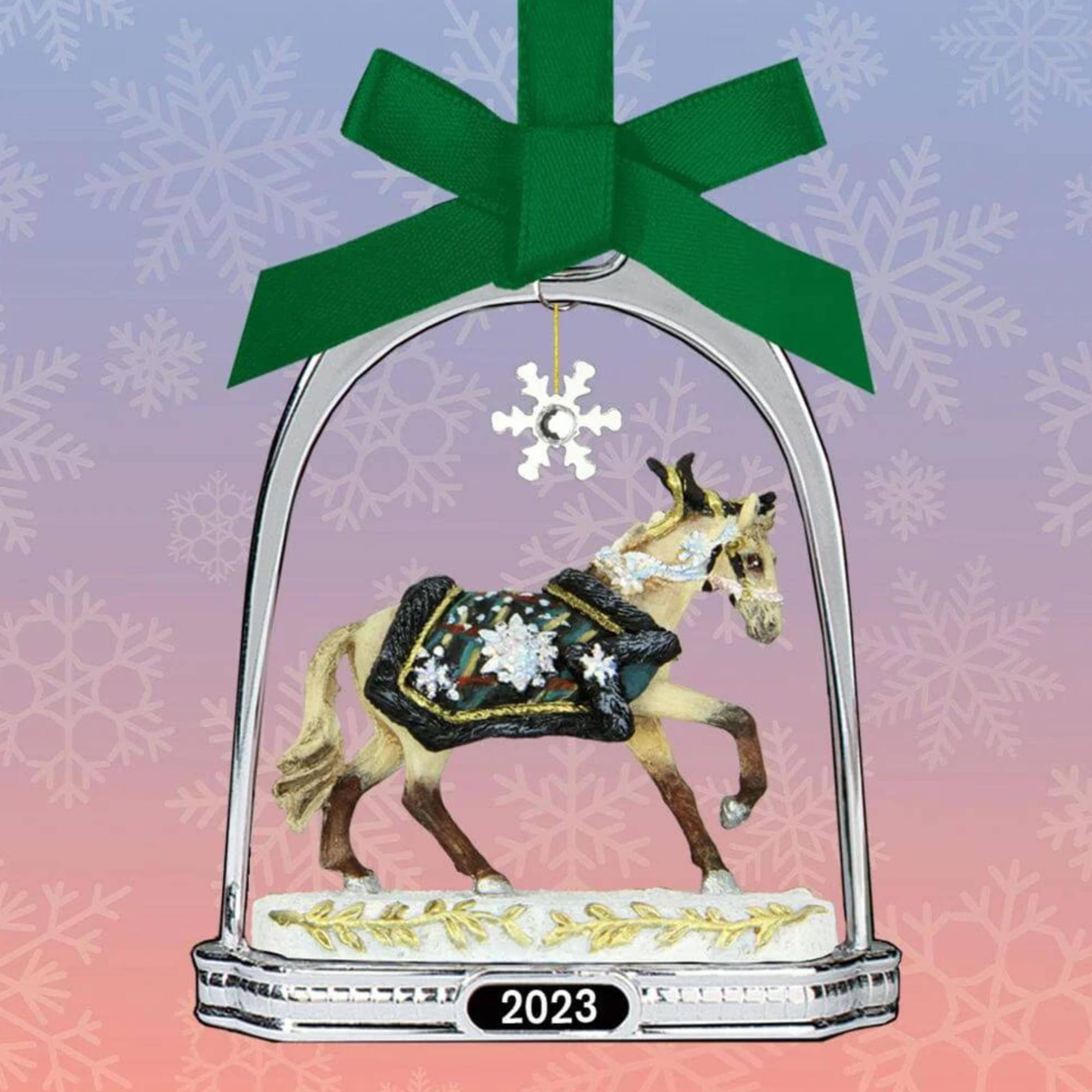 Alt View 1. Breyer - Breyer 2023 Stirrup Holiday Ornament | Highlander - Gold.