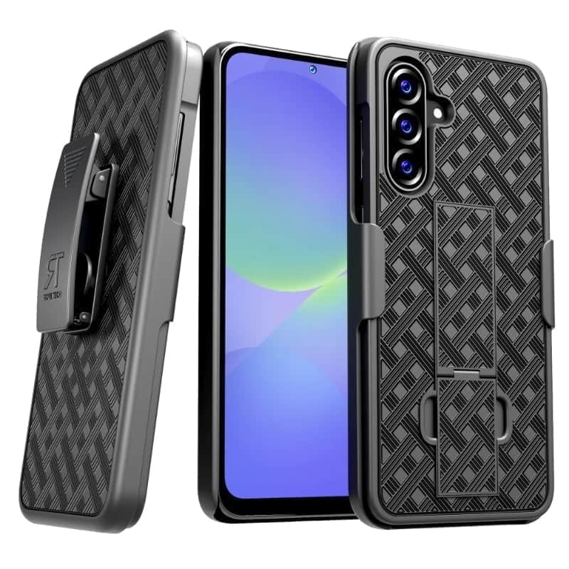 Samsung Galaxy A36 (ケース付き) RomeTech Shell Holster Combo Case for Samsung Galaxy A36 5G Black