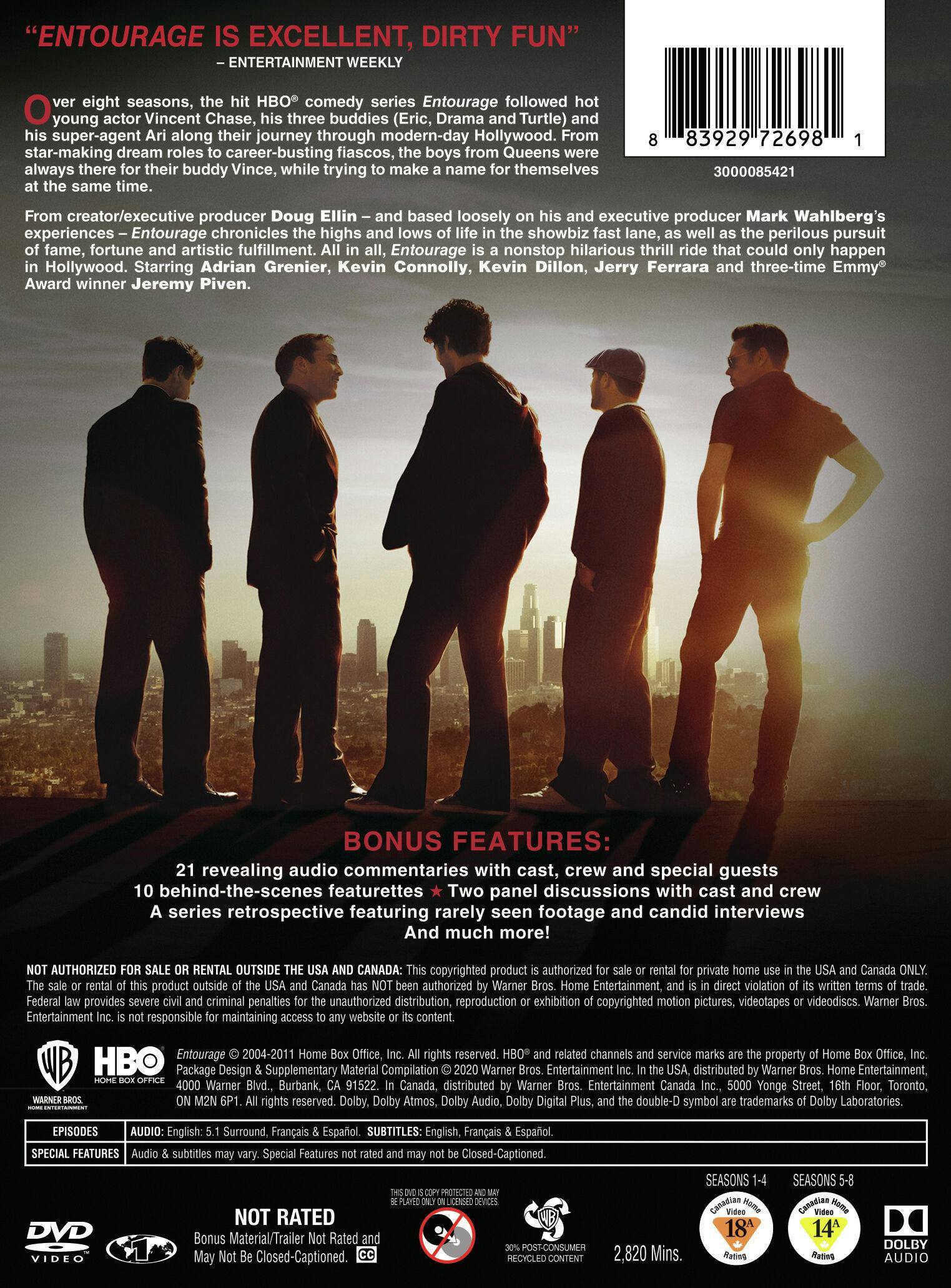Entourage: The Complete Series (Box Set) [DVD] [Standard] [18