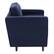 Left. CorLiving - Mulberry Fabric Upholstered Modern Accent Chair - Navy Blue.