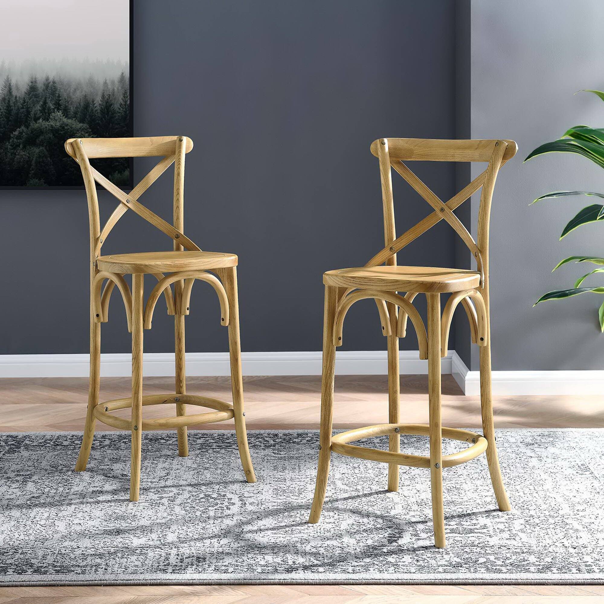 Alt View 5. Modway - Gear Counter Stool by Modway - Brown.