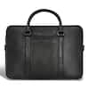 Front. Champs - Onyx Leather Slim Laptop Briefcase - Black.