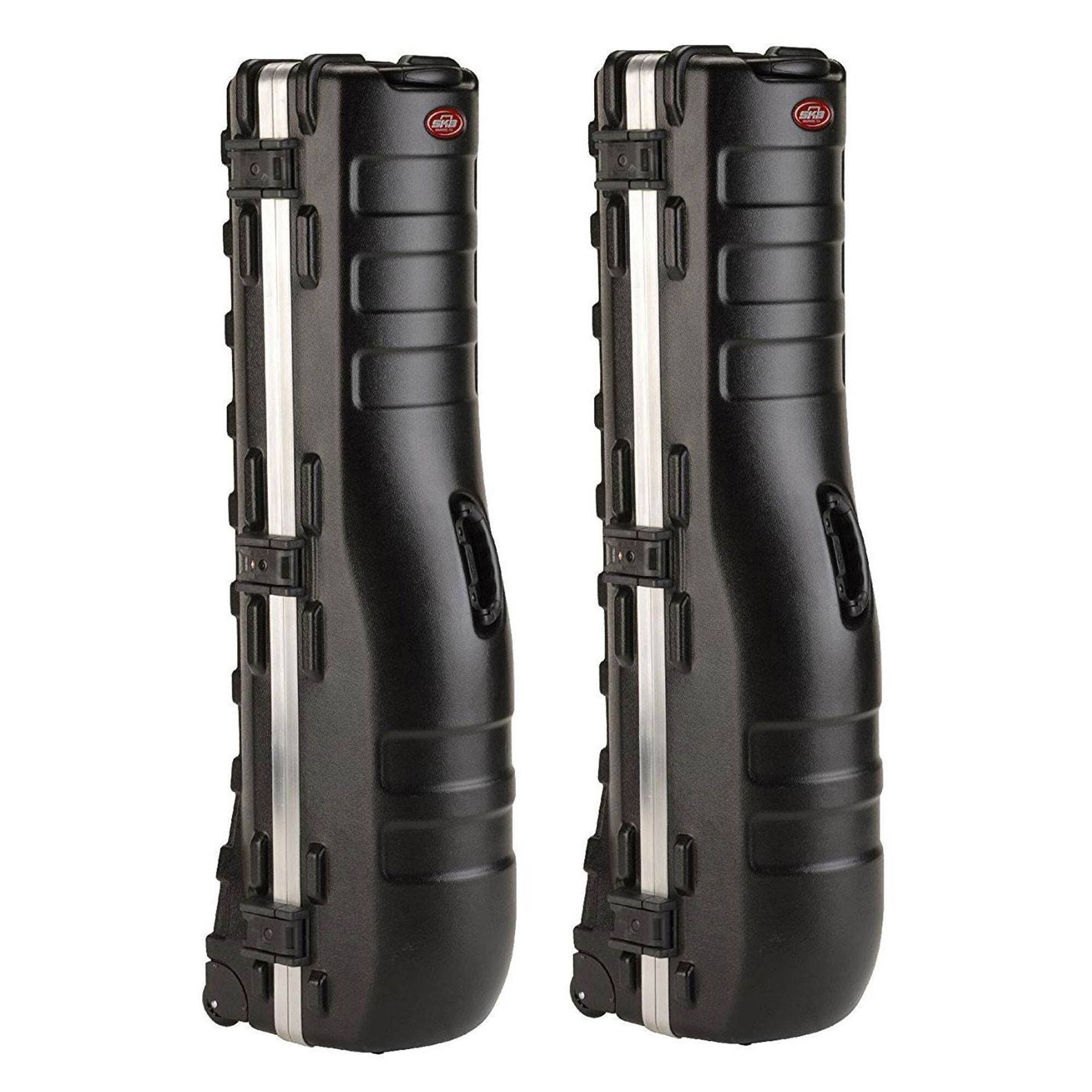 Front. SKB - SKB Cases ATA Deluxe Hard Plastic Storage Wheeled Golf Bag Travel Case (2 Pack) - Black.