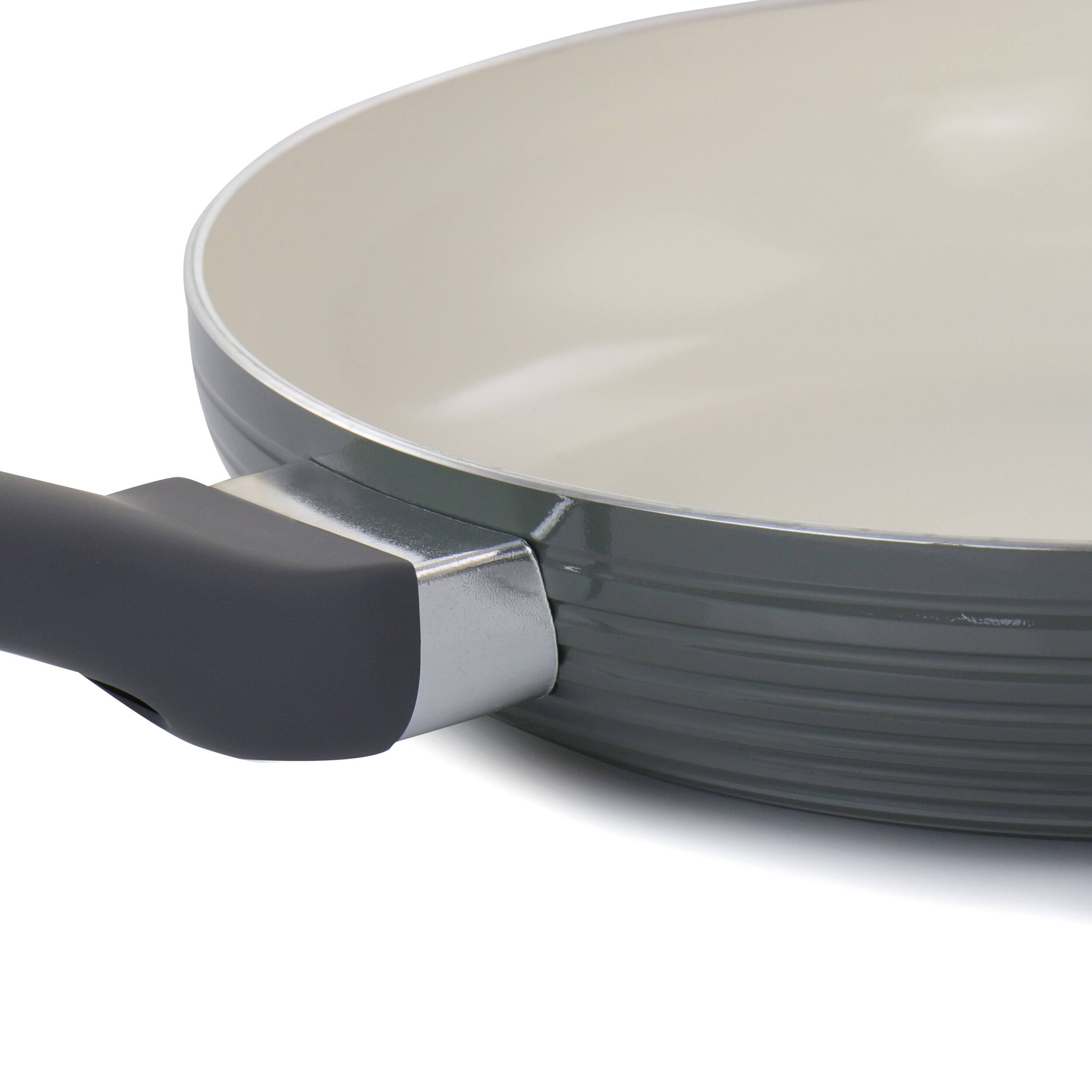 Alt View 2. Oster - Oster Ridge Valley 10 Inch Aluminum Nonstick Frying Pan in Grey - Gray.